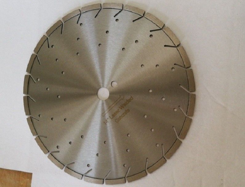 14 Inch Diamond Concrete Cutting Blades With Decoration Holes , SGS / GB