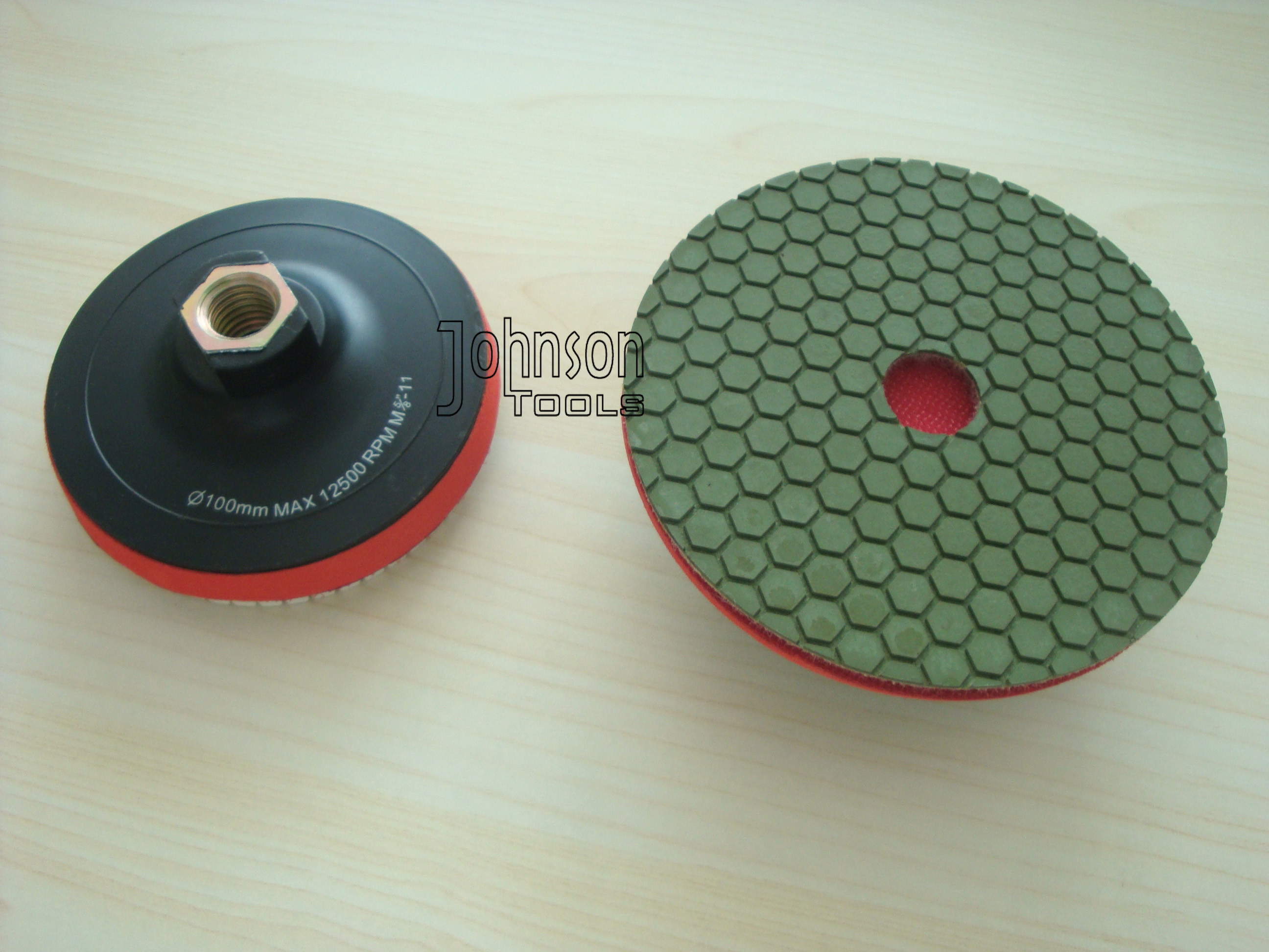 Different Size Granite Diamond Polishing Pads With Plastic Foam Backing