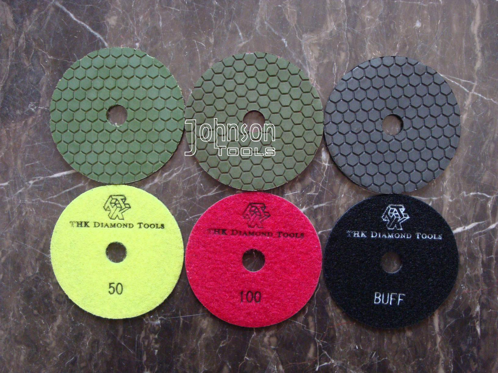 Fast Polishing Dry Diamond Polishing Pads Granite With One Pad Holder
