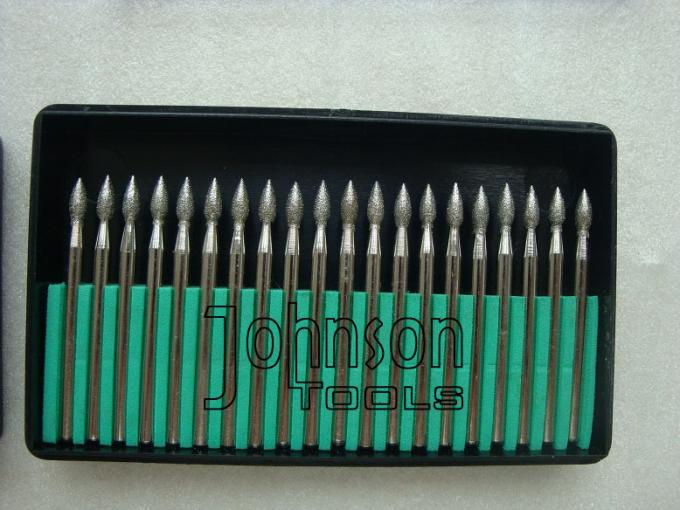 45mm Length Electroplated Diamond Tools Diamond Mounted Points OD3x45mm