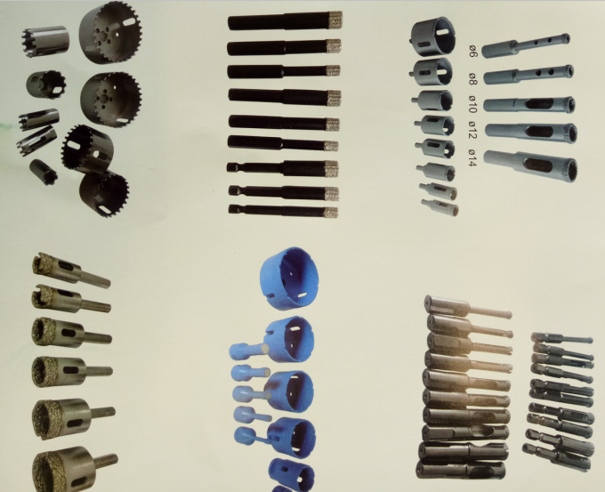 GB Vacuum Brazed Tile Core Drill Bit , Dry Core Bit M141/2 Gas Thread