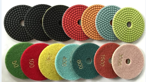 4 Inch 7 Step Wet Diamond Polishing Pads For Granite Marble Sandstone Limestone