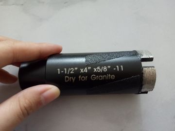 SGS OD 35mm Dry Diamond Core Drill Bits With Brazing Rods For Granite