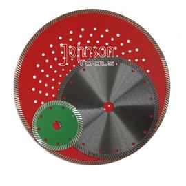 High Efficiency 110-230mm Diamond Saw Blades Sintered Hot Pressed Turbo Stone Cutting