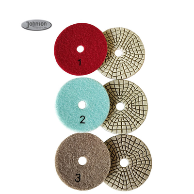 4 Inch 100mm Diamond 3 Steps Marble Polishing Pad