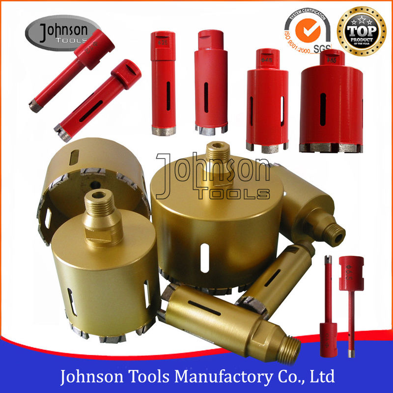 6.5mm 150mm Silver Welded Diamond Core Drill Bits For Stone