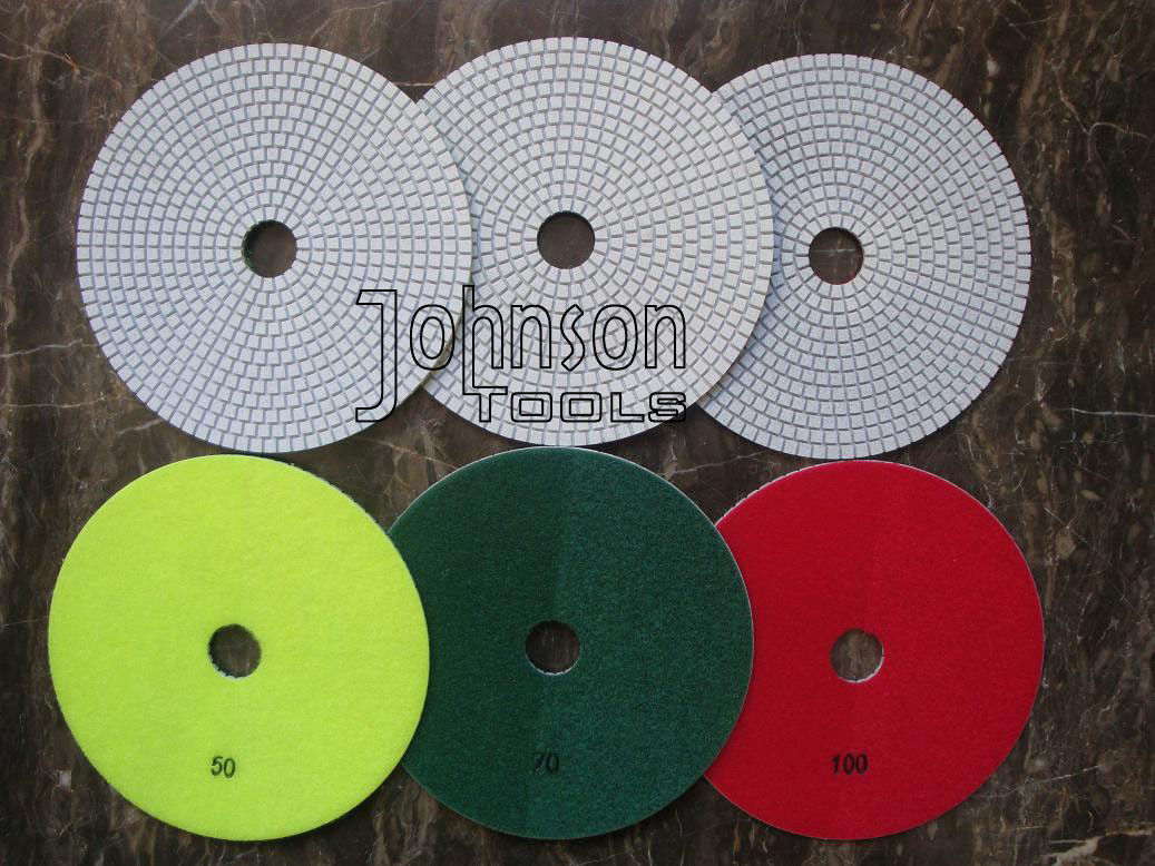7 Inch Diamond Polishing Pads For Grind Fibreglass Panels and Stones
