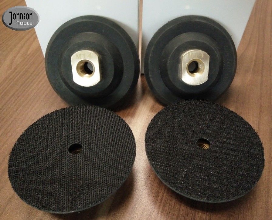 3” , 4” , 5” Rubber Granite Polishing Pads Holder , Black Color Diamond