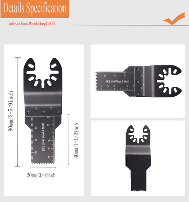 HCS 20mm Plunge Quick Release Oscillating Multi Tool Saw Blades For Plastic