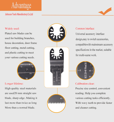 HCS 20mm Plunge Quick Release Oscillating Multi Tool Saw Blades For Plastic