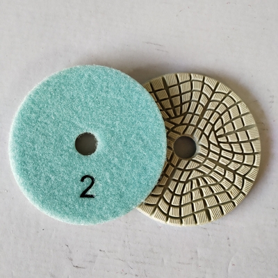 High Sharpness 3 Steps Wet Diamond Polishing Pads 4'' For Granite And Marble