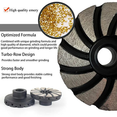 60 Mm Emery Diamond Grinding Plate Wheel For Concrete Brick Floor