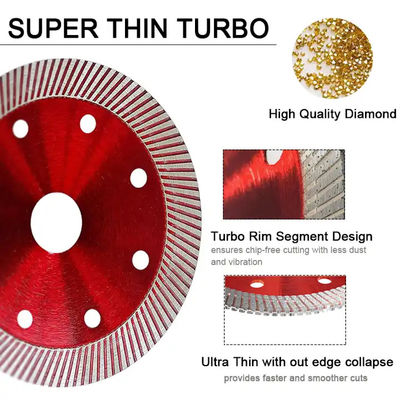 4Inch Turbo Super Thin Ceramic Dry Cutting Disc Porcelain Tile Stone Diamond Saw Blade