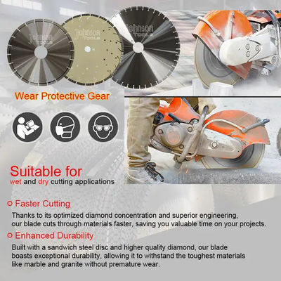 300 350 400 450 500 600 Mm Laser Welded Diamond Stone Cutting Disc Saw Blade For Circular Saw