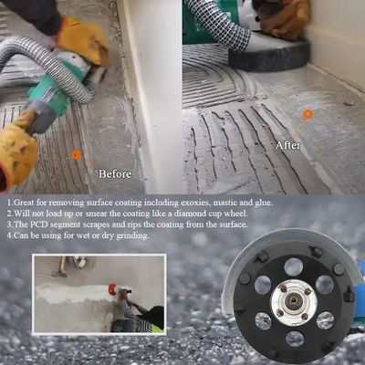 PCD Grinding Cup Wheel For Remove Epoxy Glue Mastic Paint And Concrete Floor Surface Coating