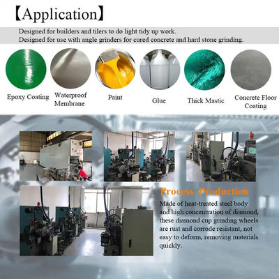 PCD Grinding Cup Wheel For Remove Epoxy Glue Mastic Paint And Concrete Floor Surface Coating