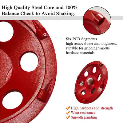 PCD Grinding Cup Wheel For Remove Epoxy Glue Mastic Paint And Concrete Floor Surface Coating