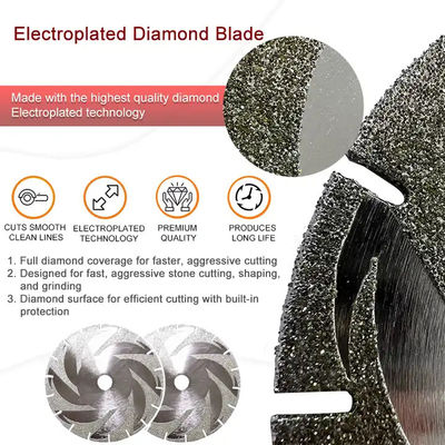 Electroplated double-sided maple leaf diamond saw blade cutting grinding marble glass vanity blade disc