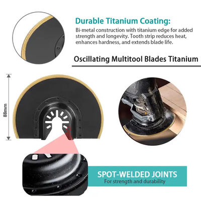 5 Piece Oscillating Tool Blades Kit For Wood With Nails Fast Cut Wood Flush Cut And Rigid Scraper