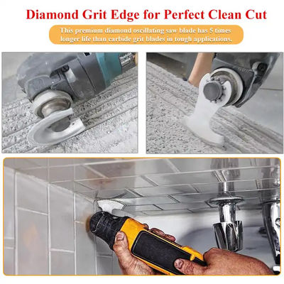 3 Pcs Oscillating Multi Tool Diamond Grout Removal Blades For Grit Grout Removal