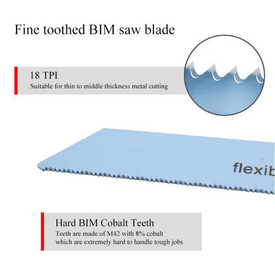 6 Inch Metal Cutting Reciprocating Saw Blade Set Bi-Metal Sawzall Blades For Metal Pipe, Sheet Metal, Rebar 18TPI