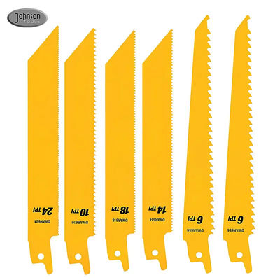 6-Piece Metal Wood Cutting Reciprocating Saw Blades Set For Metal Plastic Wood And Drywall