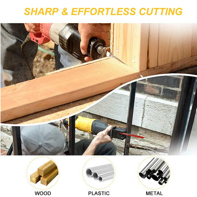 6-Piece Metal Wood Cutting Reciprocating Saw Blades Set for metal, plastic, wood, and drywall