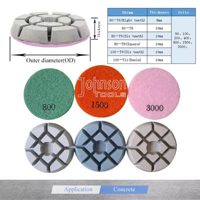 Abrasive Tools 3" Diamond Concrete Polishing Pads Wet Diamond Disc For Polish Concrete Floor