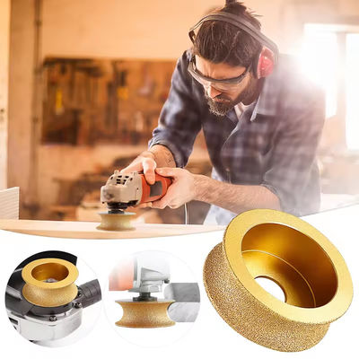 Vacuum Brazed Marble Granite Stone Quartz Tile Ceramic Diamond Abrasive Grinding Profile Wheel for Angle Grinder