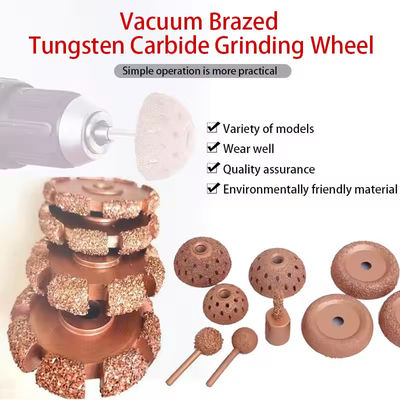Vacuum Brazed Tungsten Carbide Grinding Wheel Size 50x7mm #18 For Tire Grinding