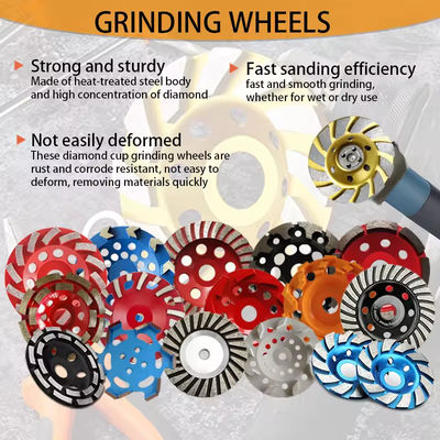 4 Inch Diamond Grinding Plate Disc Wheel For Dressing Grinder In M14 Or 5/8"-11 Thread