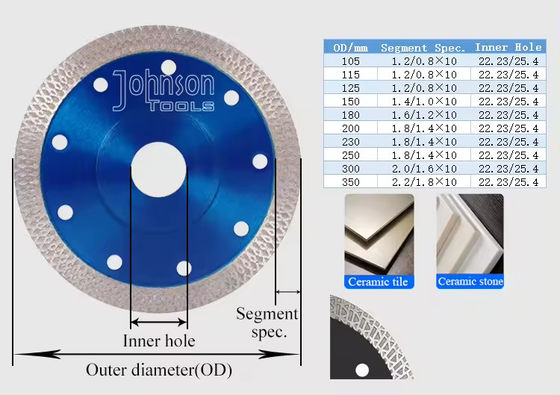 4.5inch Super Thin Disco Diamantado Para Porcelanato De Corte Piedra Diamond Saw Blade For Angle Grinder