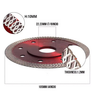 4.5 Inch Multipurpose Wet Dry Diamond Cutting Disc Reinforced Circular Diamond Saw Blade