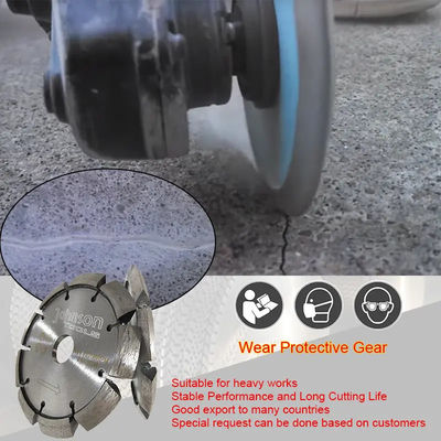6 Inch Laser Welded Crack Chaser Tuck Point Diamond V Groove Cutting Blade For Concrete Mortar Removal