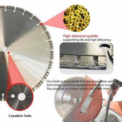 350mm 14 Inch Laser Welded Concrete Saw Blades For Circular Saw