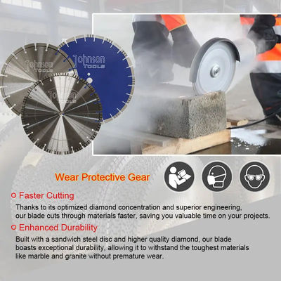 350mm 14 Inch Laser Welded Concrete Saw Blades For Circular Saw