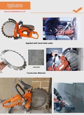 14Inch Diamond Ring Saw Blade Hard Held Cutter For Dry Cutting Concrete Reinforced Concrete Brick