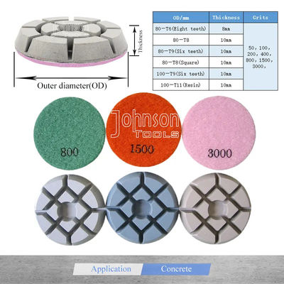 50 Grit 3" Granite Concrete Diamond Sanding Pads  Removing Scratches