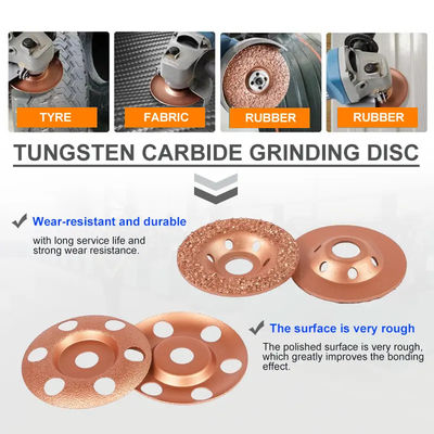 Gold Buffing Tungsten Carbide Grinding Disc For Roughing Rubber And Fabric