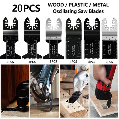 Bi Metal Oscillating Multi Tool Saw Blades For Metal Wood 20pcs Box Set