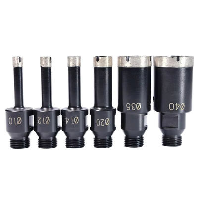 GB Vacuum Brazed Tile Core Drill Bit , Dry Core Bit M14-1/2 Gas Thread