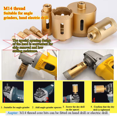 M14 Round Hole Tile Core Drill Bit Vacuum Brazed