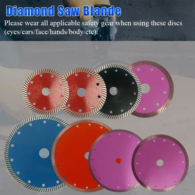High Efficiency 110-230mm Diamond Saw Blades Sintered Hot Pressed Turbo Stone Cutting