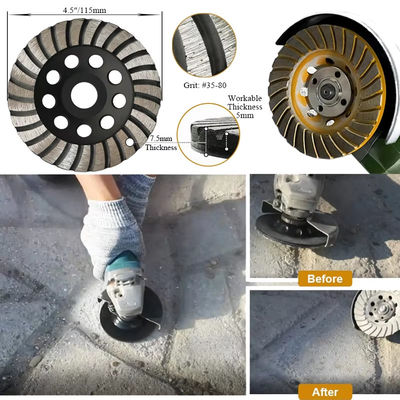 Turbo Concrete Grinding Wheel Stone / Hard Granite / Hard Brick Diamond Grinding Tools