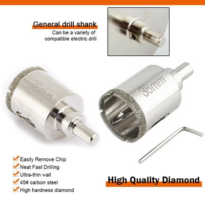 Tile Hollow Cutters 80mm Diamond Core Drill Bits For Glass