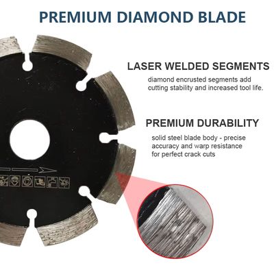 GB 105mm Laser Welded Tuck Point Diamond Blades For Hard Material Cutting