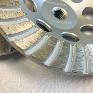 Light Weight 100-180mm Turbo Concrete Grinding Wheel With Aluminium Core