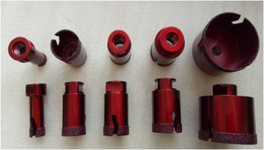 Vacuum Brazed Core Drill Bit , M14 Diamond Core Bit Red Color High Speed