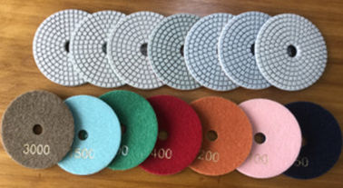 4 Inches Wet Diamond Polishing Pads For Granite , Wet Polishing Tools