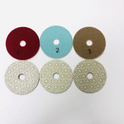 3 Step 105mm Wet Diamond Polishing Pads For Marble